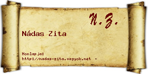 Nádas Zita névjegykártya